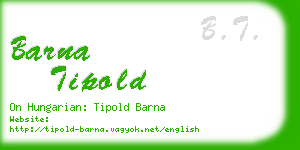 barna tipold business card